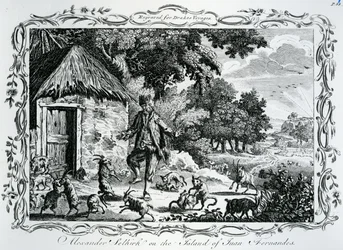 Alexander Selkirk on the Island of Juan Fernandes, Published in 